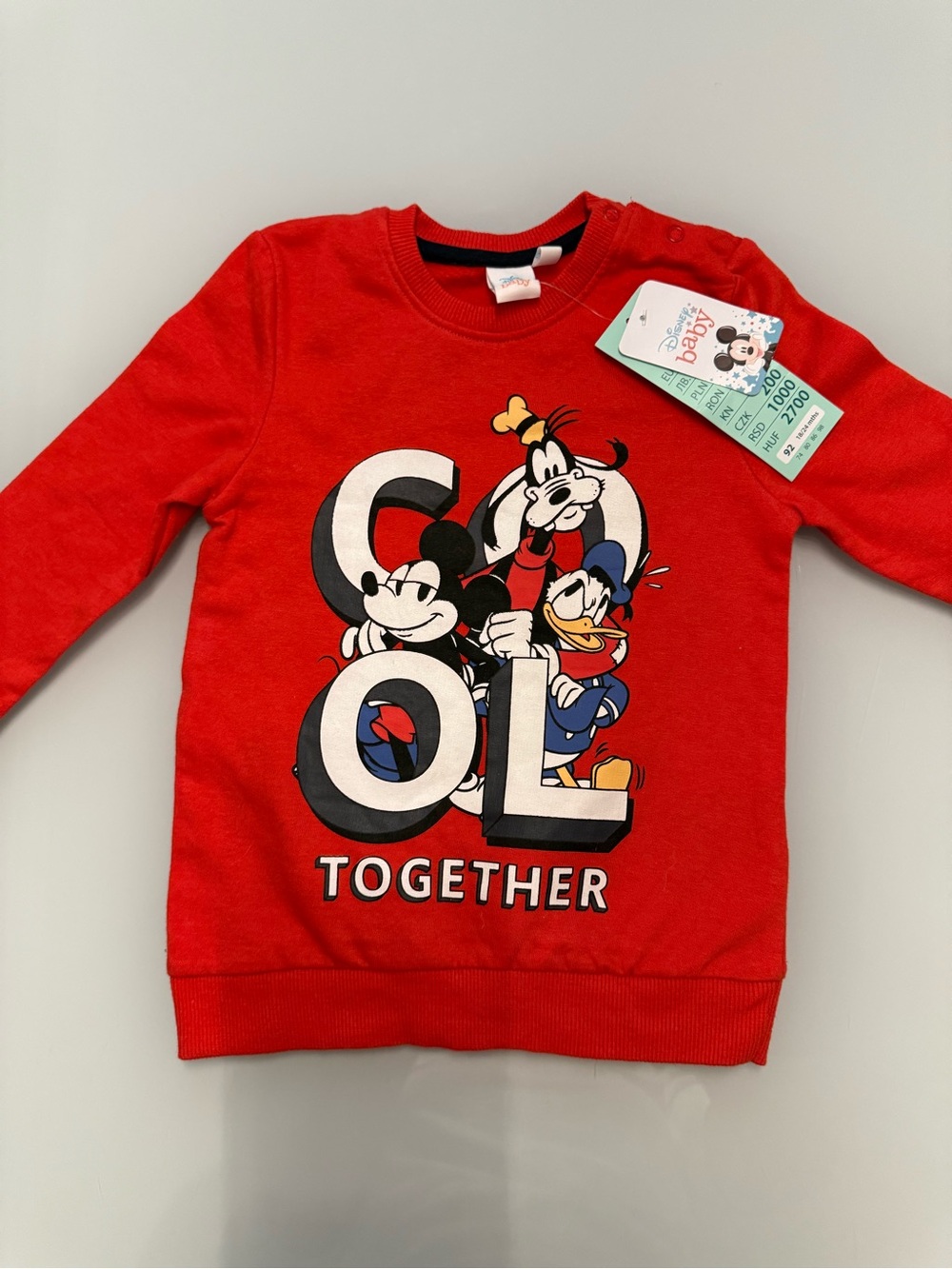 Disney Red 'Cool Together' Graphic Kids Sweatshirt